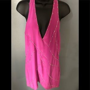 Bebe Pink Dress with stud accents
